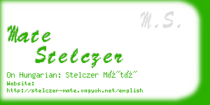 mate stelczer business card